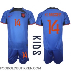 Holland Davy Klaassen #14 Udebanetrøje Børn VM 2022 Kortærmet (+ Korte bukser)